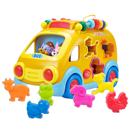 汇乐玩具（HUILE TOYS）开心乐园巴士婴幼儿童电动玩具车宝宝小汽车男女孩生日礼物 