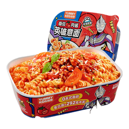 怡芽英雄冲泡螺旋意面儿童意面意大利面速食婴儿面条1-3岁宝宝辅食 【奥特曼联名1盒】番茄肉酱味 