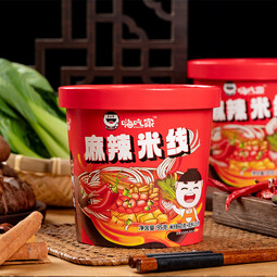 嗨吃家嗨吃家麻辣米线95g*4桶一整箱桶装冲泡夜宵米线方便速食 麻辣米线95g*4桶 