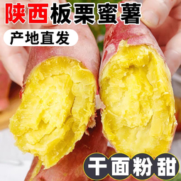 康田汇 陕西板栗红薯蜜薯当季新鲜蔬菜生鲜自然熟地瓜番薯果蔬整箱 5斤精选装【粉糯香甜】拇指红薯 净重4.5斤 源头直发