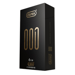 杜蕾斯（durex）避孕套001超薄隐形裸入 003安全套持久延时玻尿酸空气套情趣用品 001至薄体验【6只】001至薄6只 