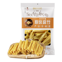 逍遥老杨家精致腐竹精选大豆制作  手工腐竹皮豆腐皮非全干南北干货 精装腐竹500g*1袋 