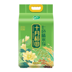 十月稻田七色糙米2.5kg  东北低脂粗粮 （黑米 红米 燕麦米 小麦仁） 2.5kg*1袋 5斤 