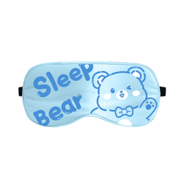 好视力 儿童学生睡眠专用真丝眼罩 遮光可调节睡觉桑蚕丝午睡 卡通蓝 