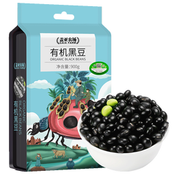 盖亚农场有机黑豆900g 绿芯黑皮可打豆浆  无染色五谷杂粮新豆