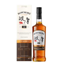 波摩（Bowmore）洋酒艾雷单一麦芽苏格兰威士忌 雪莉桶12年700ml英国进口 