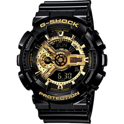卡西欧（CASIO） 男表黑武士G-SHOCK运动手表小钢炮黑金防水时尚石英腕表送男友 GA-110GB-1A(黑金礼盒)