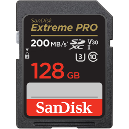 闪迪（SanDisk）128GB SD内存卡 4K V30 U3 C10 相机存储卡 读速200MB/s 写速90MB/s 微单/单反相机内存卡