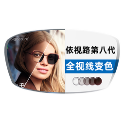 依视路（ESSILOR）感光全视线钻晶膜洁第九代变色膜岩变灰色膜致防蓝光配近视镜片 钻晶膜洁GEN S变色（现片） 1.56(薄)