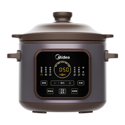 美的（Midea）煲汤电炖锅3-4人用  家用电砂锅煲汤锅炖汤蛊电炖锅 慢炖多功能煮小米粥  可预约保温 【紫砂内胆】DGE4052 4L