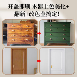 切瑞西水性漆水性木器漆木门改色漆旧家具翻新修补白色木漆自刷环保油漆 白色【净味速干 光滑均匀】 500g