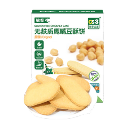 敏星鹰嘴豆酥饼干 无小麦无麸质无蛋奶儿童休闲零食送婴儿敏宝宝食谱 【原味】鹰嘴豆酥饼80g*1盒