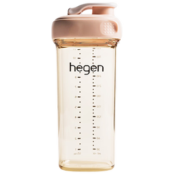 HEGEN海格恩儿童水杯夏季喝水杯3-6岁小学生上学用直饮牛奶杯家用水瓶 330ml 亲子喝水杯（粉色） 