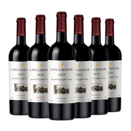 蕾拉【法国LAYLA MANOR】AOP级进口14度干红葡萄酒礼盒750ml整箱6支装 