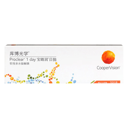 库博光学（coopervision）宝睛润进口透明隐形眼镜日抛10片装 400度