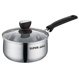 苏泊尔（SUPOR） 奶锅 304不锈钢加厚小红圈汤锅宝宝辅食锅家用婴儿煮奶锅泡面锅 ST18H1 2-3人用 18cm