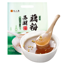 知味观坚果桂花莲子西湖藕粉无糖纯藕莲粉早餐代餐送礼杭州特产伴手礼盒 西湖桂花藕粉【爆款推荐】400克