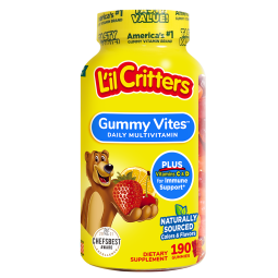 小熊糖Lilcritters美国进口复合维生素叶黄素儿童宝宝补锌营养软糖190