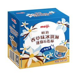 明治meiji香草味冰淇淋迷你6连杯 47g*6杯 彩盒装