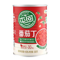 屯河内蒙新疆番茄丁自然成熟新鲜番茄切块无添加剂0脂肪西红柿块罐头 番茄丁390g（有效期至27年8月） 1罐