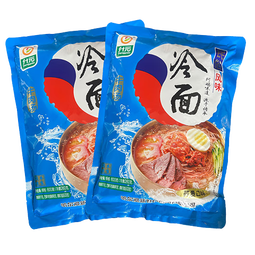 升元荞麦冷面含料包600g*2包朝鲜冷面代餐主食真空包装方便面杂粮面条