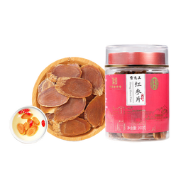 雷允上【中秋节礼物】干制红参片长白山人参切片女性营养品送长辈礼盒 干制红参片100g【1.8cm-2cm】