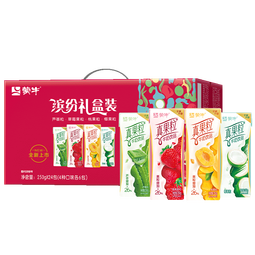 蒙牛 真果粒牛奶饮品Q弹果粒礼盒装【送礼推荐】 250g*24盒*2箱