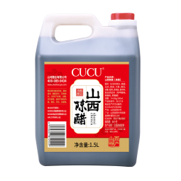 CUCU 醋山西特产陈醋粮食酿造凉拌醋调味品 1.5L【4度】