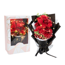 AIMORNY16朵康乃馨玫瑰香皂花同城配送非鲜花七夕情人节生日礼物送女友