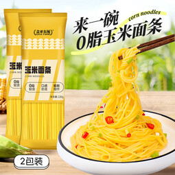 盖亚农场东北玉米面条220g 挂面粗粮低脂肪 杂粮面速食爽滑面条 玉米面条 220g*2袋