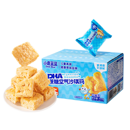 小鹿蓝蓝0蔗糖DHA空气沙琪玛 宝宝儿童早餐零食儿童糕点泡芙 500g