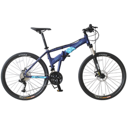 大行（DAHON）折叠山地车26英寸27速铝合金避震碟刹成人运动自行车XAA673M 消光蓝