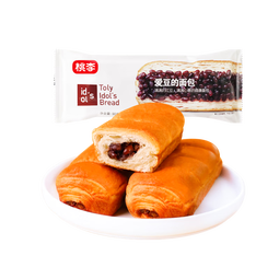 桃李爱豆的面包 红豆夹心面包早餐食品休闲零食代餐抗饿夹心面包 90g/袋*5袋 共450g 