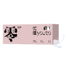 优瞳隐形眼镜日抛近视透明零感一次性60片非散光月抛 零感日抛60片100 