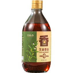 芝麻香油100%纯黑芝麻油火锅蘸料拌菜拌面家用调味500ml黑芝麻油 古鲜农黑芝麻油500ml*2玻璃瓶