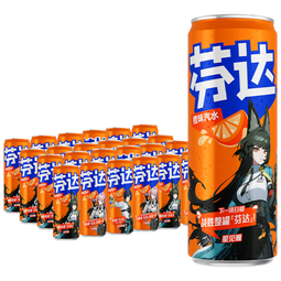 可口可乐(Coca-Cola)芬达x绝区零 联名款 橙味汽水 碳酸饮料330ml*24罐 整箱 不含周边