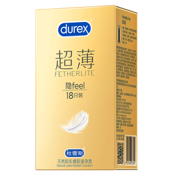 杜蕾斯(durex)超薄避孕套隐形裸入001玻尿酸情趣003空气套男专用安全套成人用品 超薄裸入【18只】超薄18