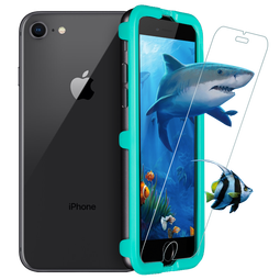 亿色【听筒防尘】适用苹果se3/se2/8/7/6s/6钢化膜iPhone se3/se2/8/7/6s/6手机膜高清防指纹前贴膜
