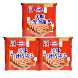 梅林罐头美味午餐肉火锅野餐熟食 美味午餐肉340g*3罐