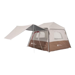 牧高笛(MOBIGARDEN)零动山居黑胶款 户外露营屋型大空间防雨防晒速开帐篷 零动山居5.9/松露棕