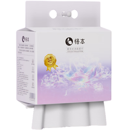 恪本悬挂式洗脸巾 超厚加大干湿两用珍珠纹绵柔巾洁面巾 100抽*1提(20*18cm)