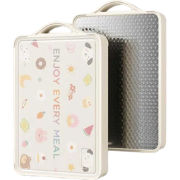 抗菌防霉切菜板家用菜板砧板防霉案板塑料厨房切水果粘板刀占板 中号【PP+不锈钢】魔方面可立款