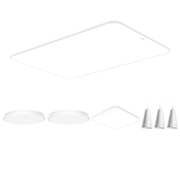 欧普(OPPLE)吸顶灯客厅大灯智能现代奶油风LED照明护眼灯具灯饰套餐1包安装