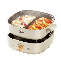 美的(Midea)火锅专用锅 电火锅 鸳鸯锅  电煮锅多功能锅分体式家用电热锅涮肉锅多用途锅MC-HGS303002