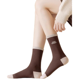 【美拉德学生袜】袜子女中筒袜防臭条纹不勒脚吸汗美拉德风春季 【5双装】颜色随机 均码