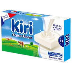 KIRI凯芮进口涂抹型营养早餐即食早餐面包奶酪芝6粒装再制干酪
