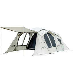 牧高笛(MOBIGARDEN)假日星空300 户外露营大空间防风防雨家庭隧道帐篷 帐篷/晨雾白+顶篷套餐
