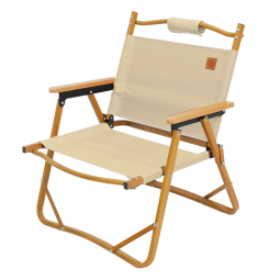 京东京造户外折叠椅 克米特椅便携椅露营椅子野餐铝合金户外桌椅米色小号