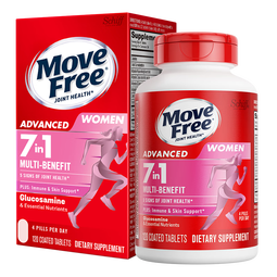Move Free益节7合1女士氨糖软骨素钙片120粒 维骨力成人中老年美国维生素d3 