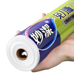 妙洁(MIAOJIE) 妙洁免刀撕保鲜膜套大卷点断式PE食品级厨房冰箱微波炉耐高温 大碗30cm*100米